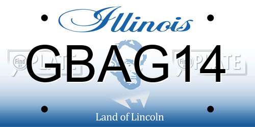 GBAG14 Illinois License Plate