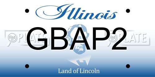 GBAP2 Illinois License Plate