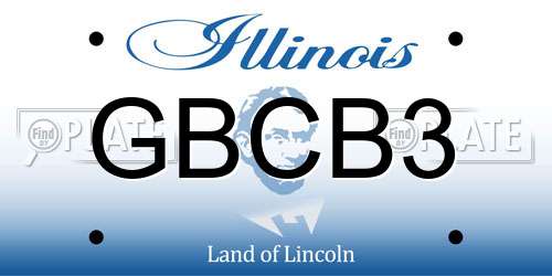 GBCB3 Illinois License Plate