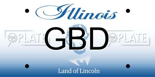 GBD Illinois License Plate