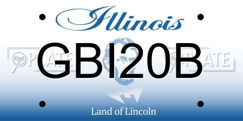 GBI20B Illinois License Plate