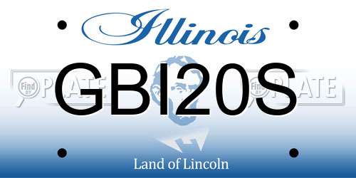 GBI20S Illinois License Plate