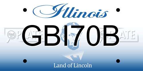 GBI70B Illinois License Plate