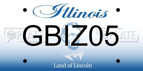 GBIZ05 Illinois License Plate