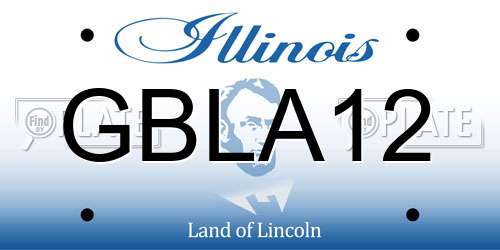 GBLA12 Illinois License Plate
