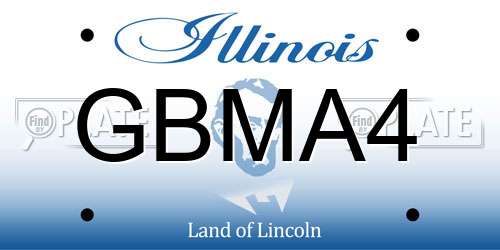 GBMA4 Illinois License Plate