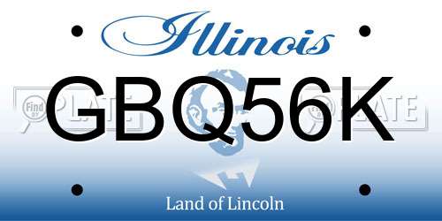 GBQ56K Illinois License Plate