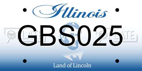 GBS025 Illinois License Plate
