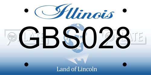 GBS028 Illinois License Plate
