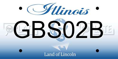 GBS02B Illinois License Plate