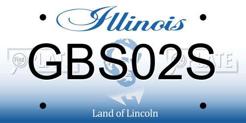 GBS02S Illinois License Plate