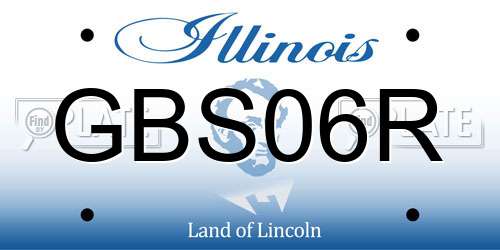 GBS06R Illinois License Plate