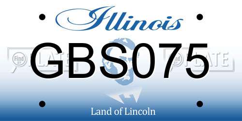 GBS075 Illinois License Plate
