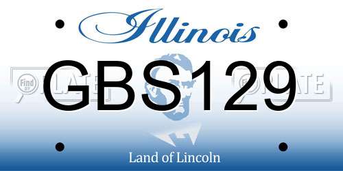 GBS129 Illinois License Plate