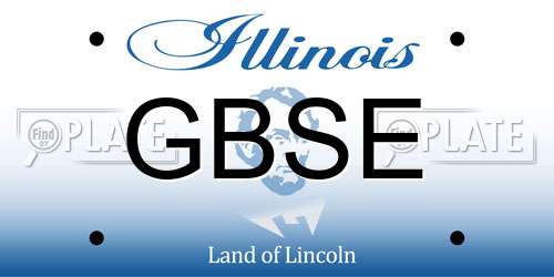 GBSE Illinois License Plate