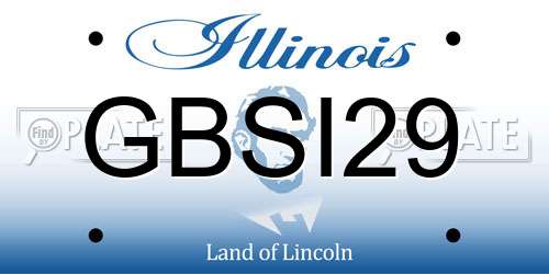 GBSI29 Illinois License Plate