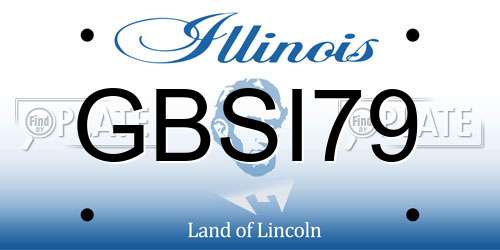 GBSI79 Illinois License Plate