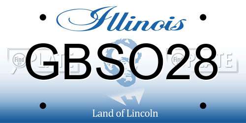GBSO28 Illinois License Plate