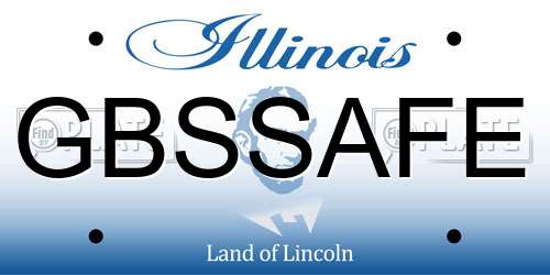 GBSSAFE Illinois License Plate