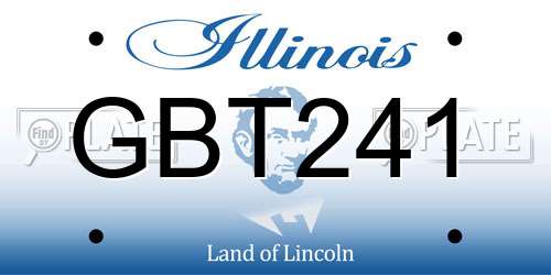 GBT241 Illinois License Plate