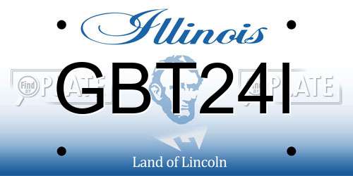 GBT24I Illinois License Plate