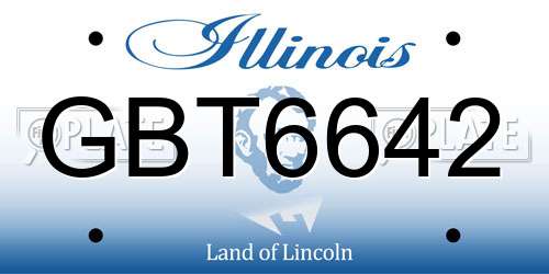 GBT6642 Illinois License Plate