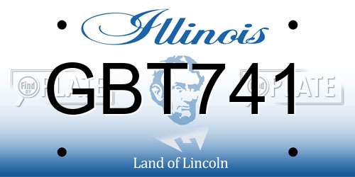 GBT741 Illinois License Plate