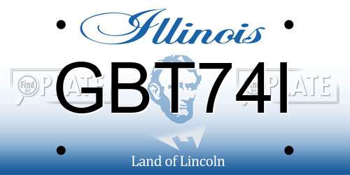 GBT74I Illinois License Plate