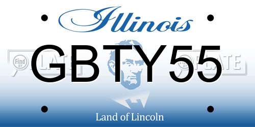 GBTY55 Illinois License Plate