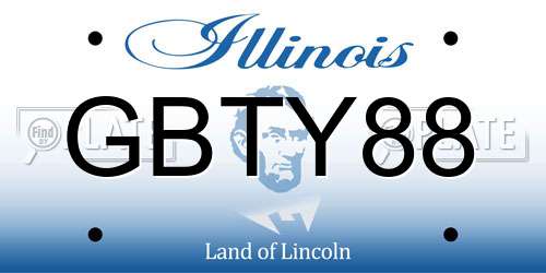 GBTY88 Illinois License Plate