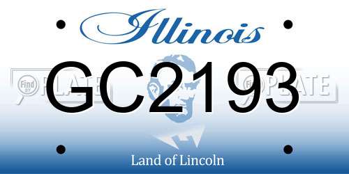 GC2193 Illinois License Plate