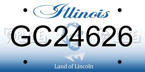 GC24626 Illinois License Plate