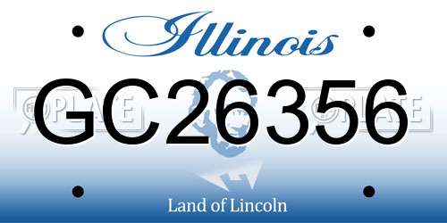 GC26356 Illinois License Plate
