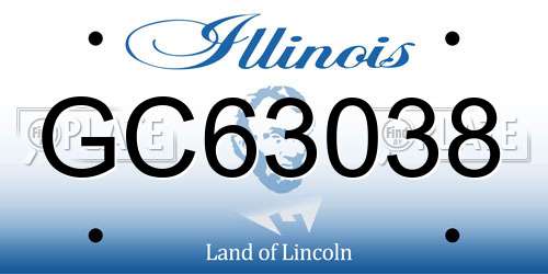 GC63038 Illinois License Plate
