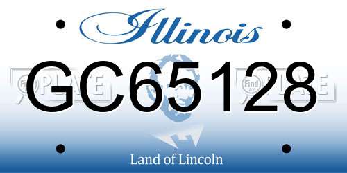 GC65128 Illinois License Plate