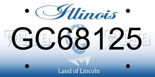 GC68125 Illinois License Plate