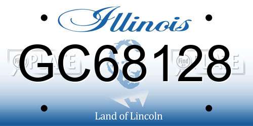 GC68128 Illinois License Plate
