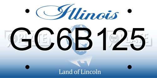 GC6B125 Illinois License Plate