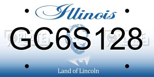 GC6S128 Illinois License Plate