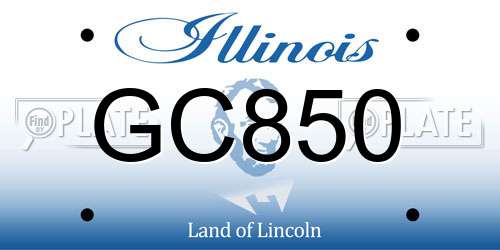 GC850 Illinois License Plate