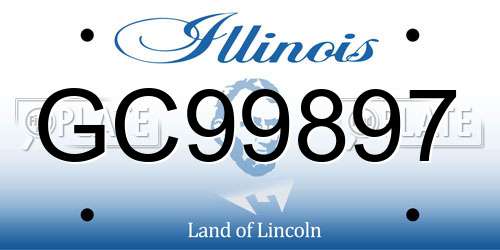 GC99897 Illinois License Plate