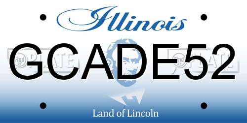 GCADE52 Illinois License Plate