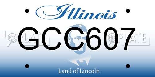 GCC607 Illinois License Plate