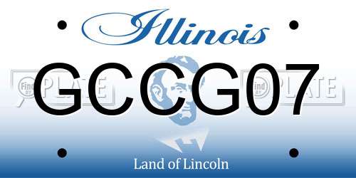 GCCG07 Illinois License Plate