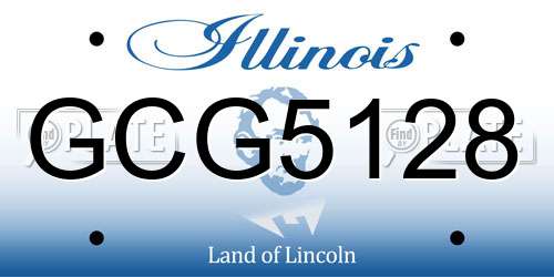 GCG5128 Illinois License Plate