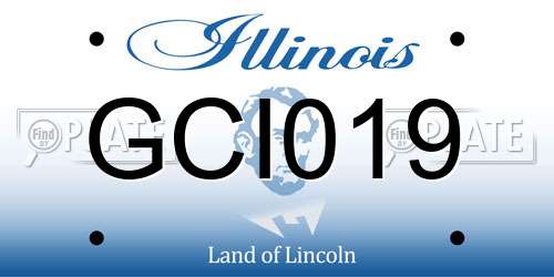 GCI019 Illinois License Plate