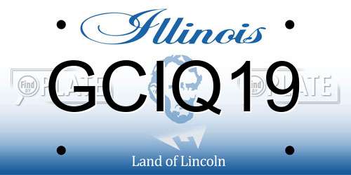 GCIQ19 Illinois License Plate
