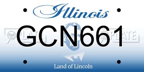 GCN661 Illinois License Plate