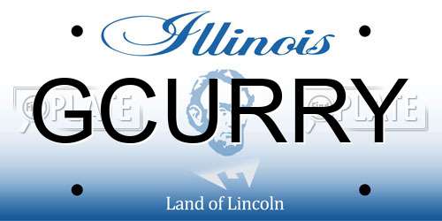 GCURRY Illinois License Plate