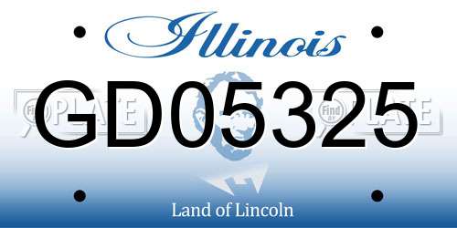 GD05325 Illinois License Plate